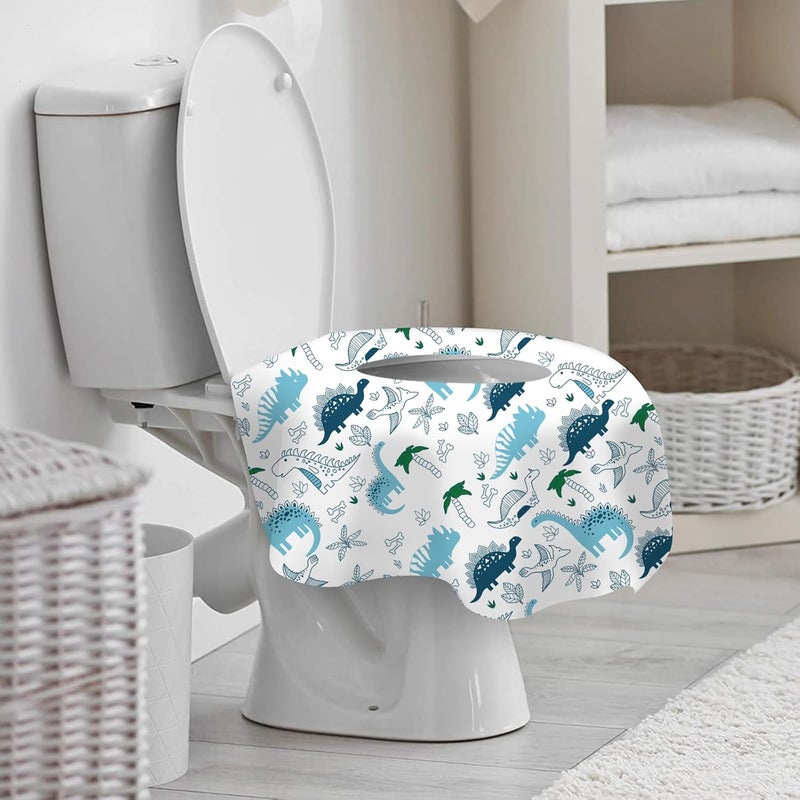 DEEKI 60 Pack Toilet Seat Covers Disposable, Safe No-Slip Waterproof for Kids Toddlers Use in Potty Training Public Restrooms Toilets, Portable Clean Covers for Adults Travel -Rainbow (40P) - Image 4